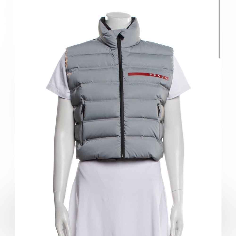 Prada Gray Puffer Vest - Reflect-ant